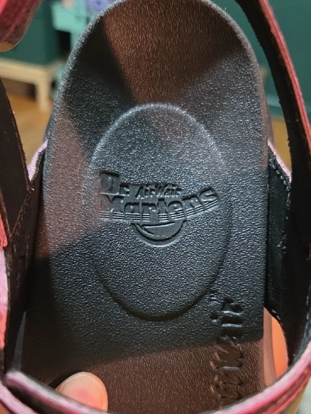 Dr. Martens Voss II Two Tone Vegan Rub Off Sandals - Black/Pink